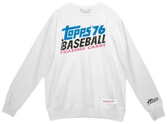 Mitchell & Ness TOPPS '76 Baseball - White Crewneck Sweatshirt